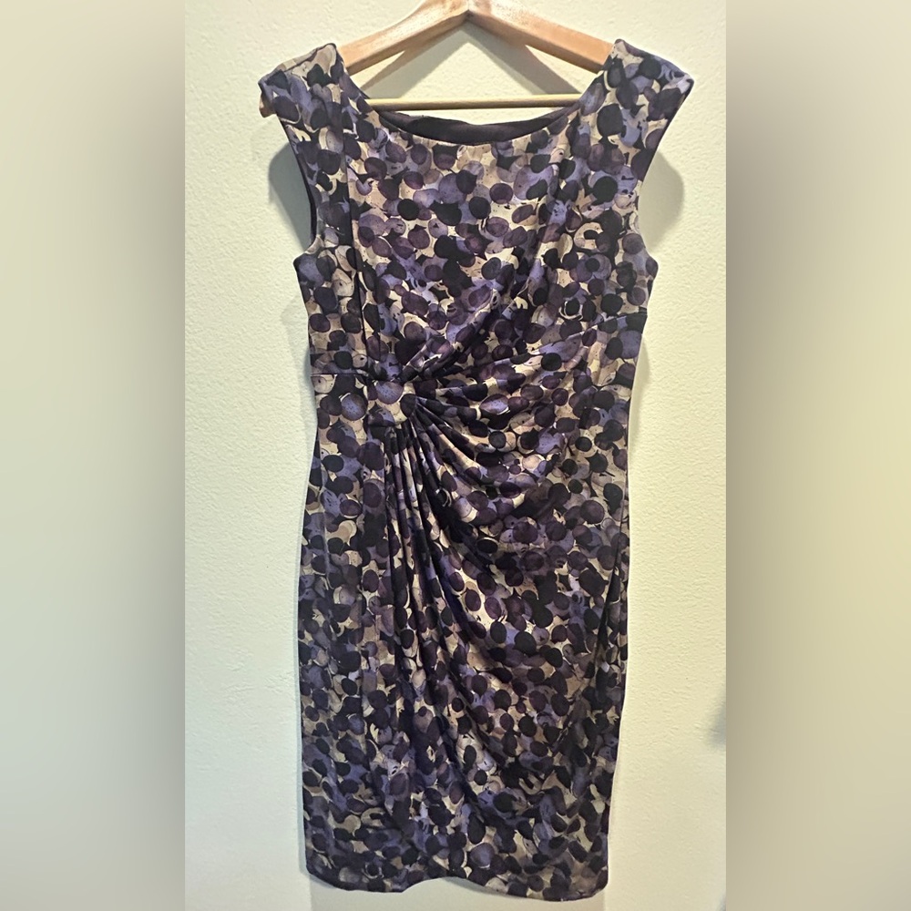 Chic Purple and Black Midi Dress